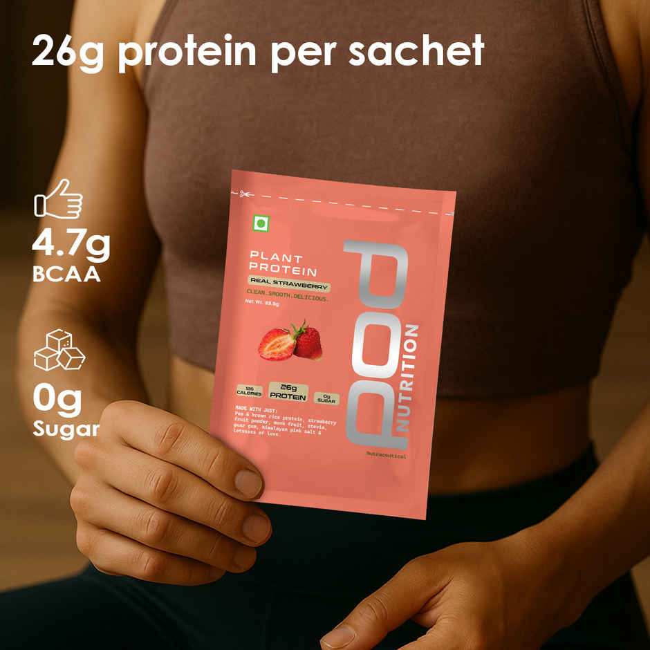 Pod Nutrition Real Strawberry Plant Protein- 26G Protein - Single Serve