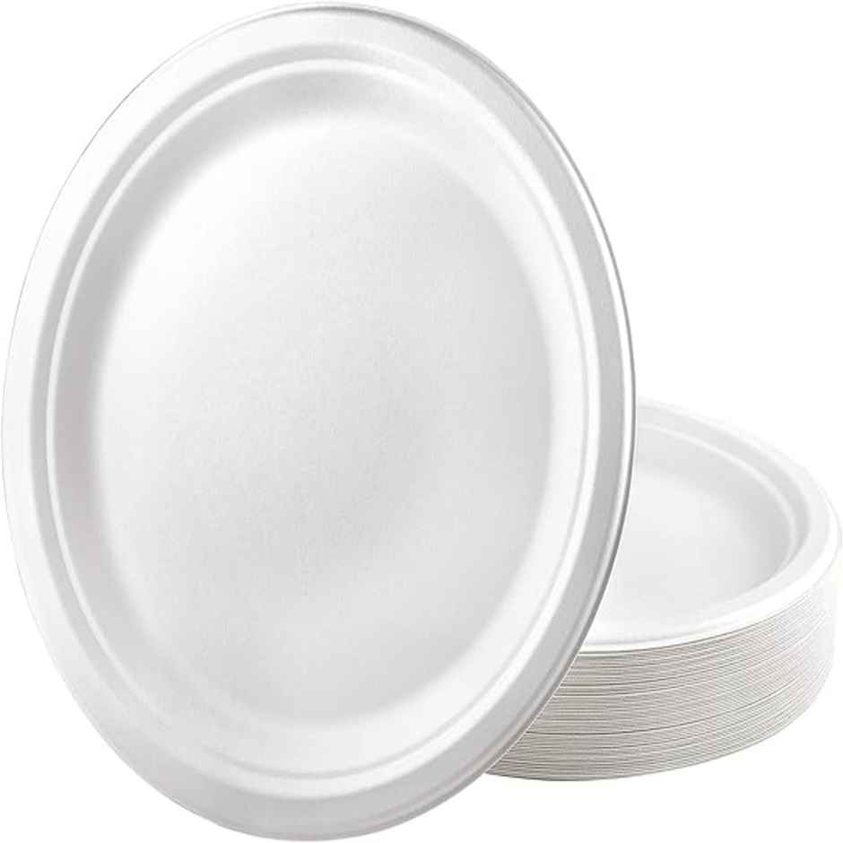 Round Disposable Flat Plate | 11 inch | Naturepac  Combo
