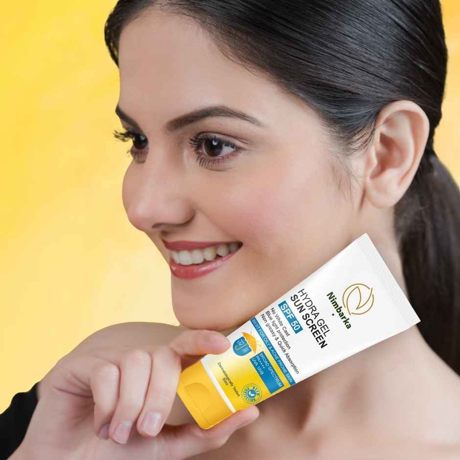 Nimbarka Hydra Gel Sunscreen SPF 50 PA++++ Lightweight Hydrating Broad-Spectrum For Sensitive Skin