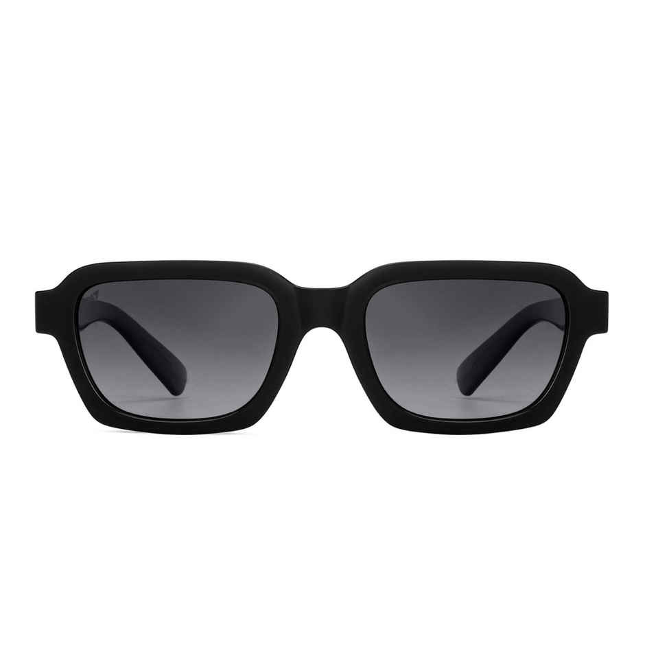 Vincent Chase By Lenskart Unisex Geometric Polycarbonate Sunglasses | Black - L