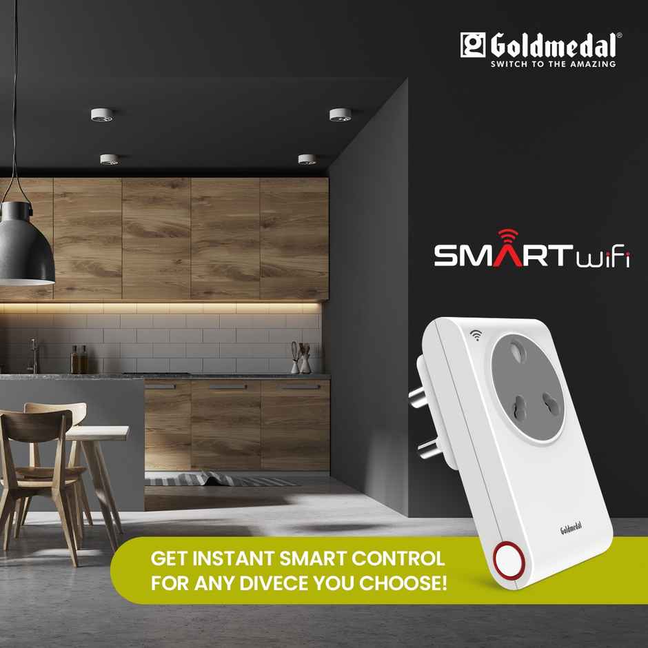 Gold Medal 16A Wi-Fi Smart Plug with Energy Monitoring | Suitable for Large Appliances