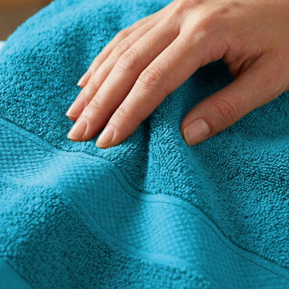 Mytrident Urban Comfort Cotton Bath Towel | Teal Sachet