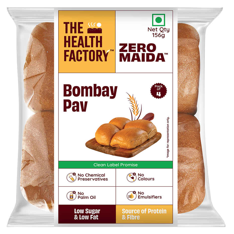The Health Factory Bombay Pav | Zero Maida | Whole Wheat Pav