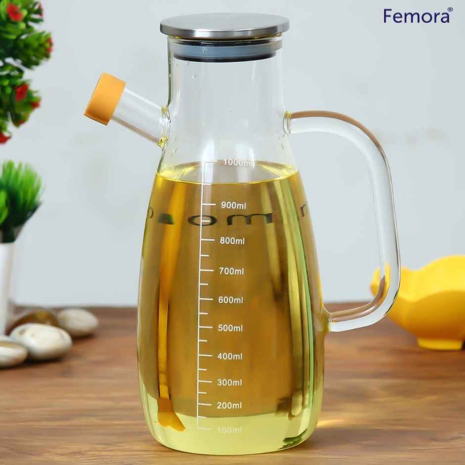 Femora Big Oil Bottle 1 L Borosilicate Glass