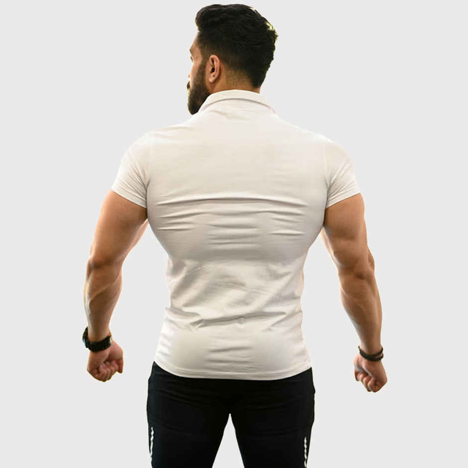 Fuaark Men's Polo GYM T-shirt | White - L