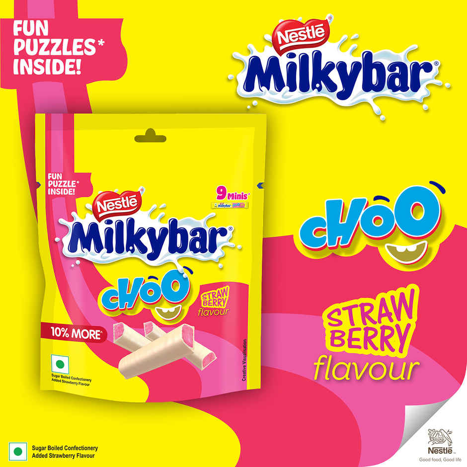 Nestle Milkybar Choo Strawberry Flavour Sharebag Combo  