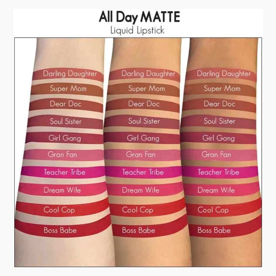 Nykaa All Day Matte Liquid Lipstick - Boss Babe Deep Red | Lightweight