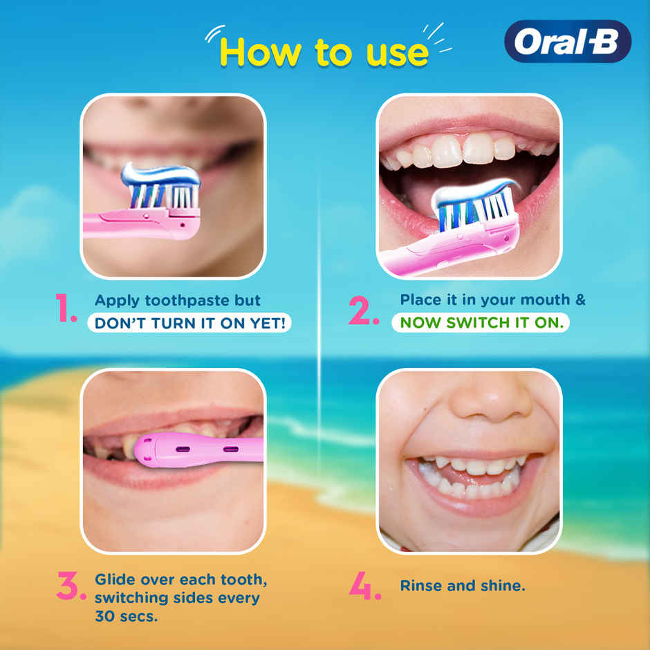 Oral-B Kids Moana Soft Battery Electric Toothbrush | 3+ Years