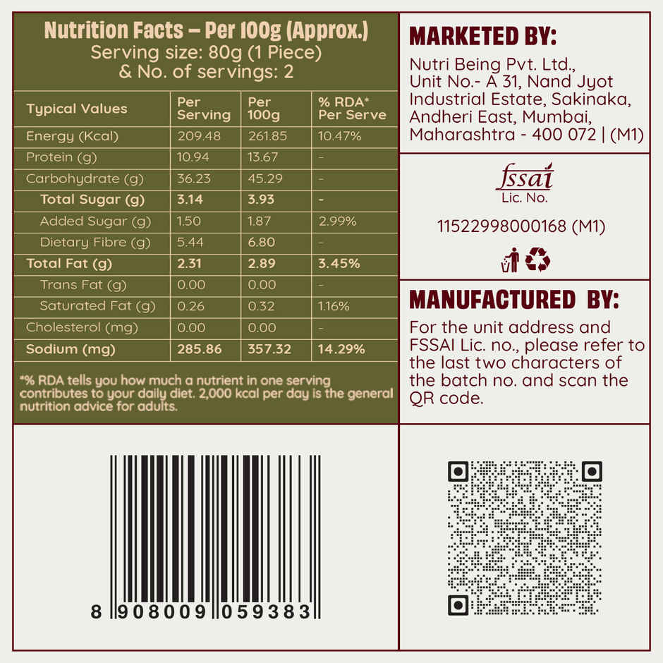 The Health Factory Zero Maida Focaccia Sourdough | Clean Label