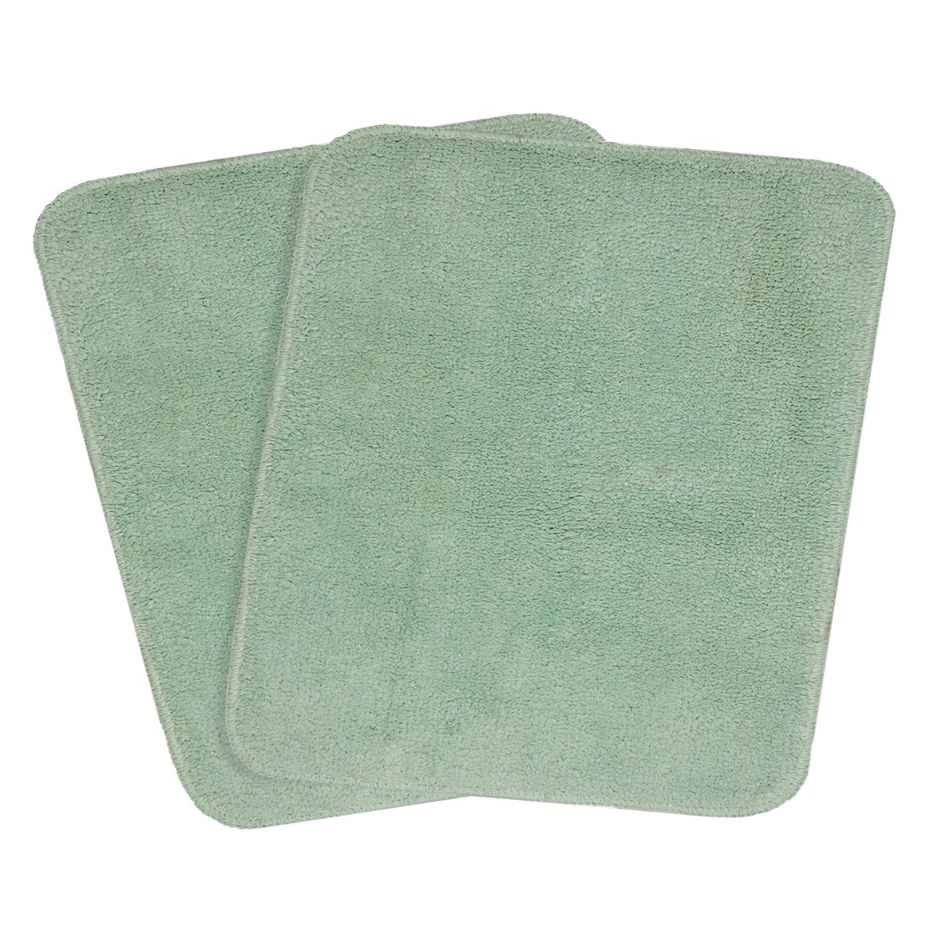 Saral Home Cotton Anti Skid Solid Bathmats | Soft & Super Absorbent Mats | Light Green - 40 x 60 cm
