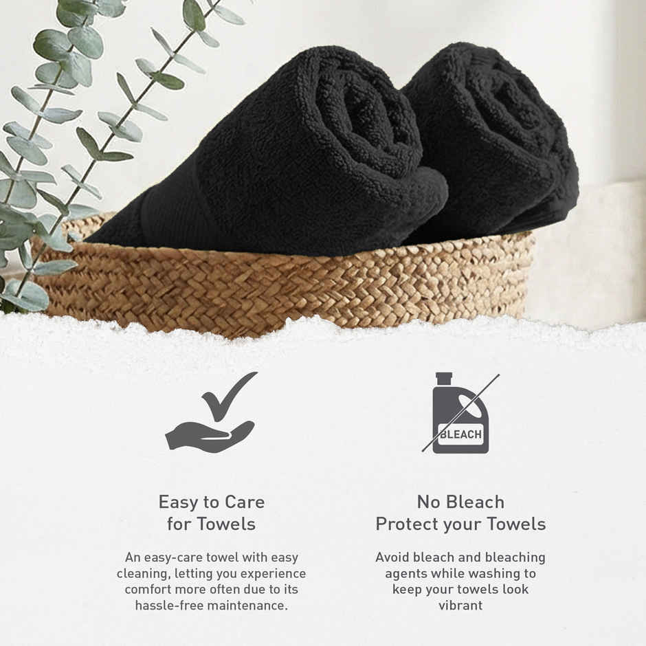 myTrident Urban Comfort Cotton Bath Towel | Black