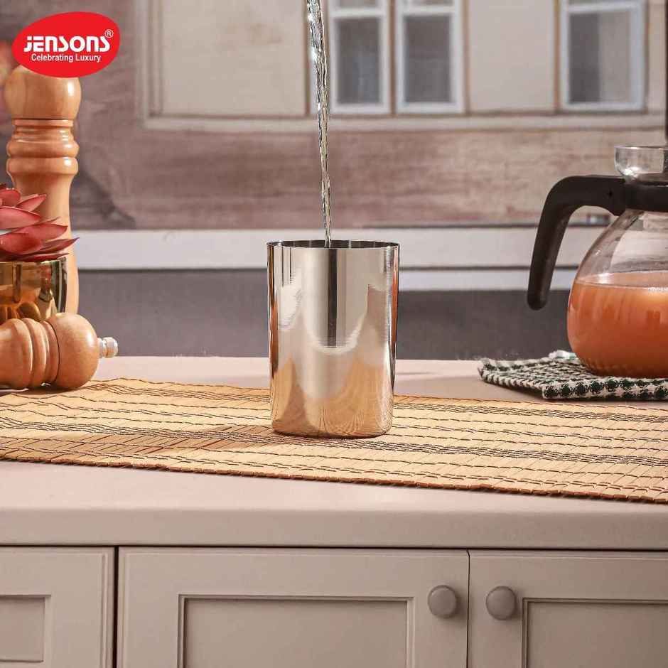 Jensons Stainless Steel Amrapali Straight Glass 300 ml Combo