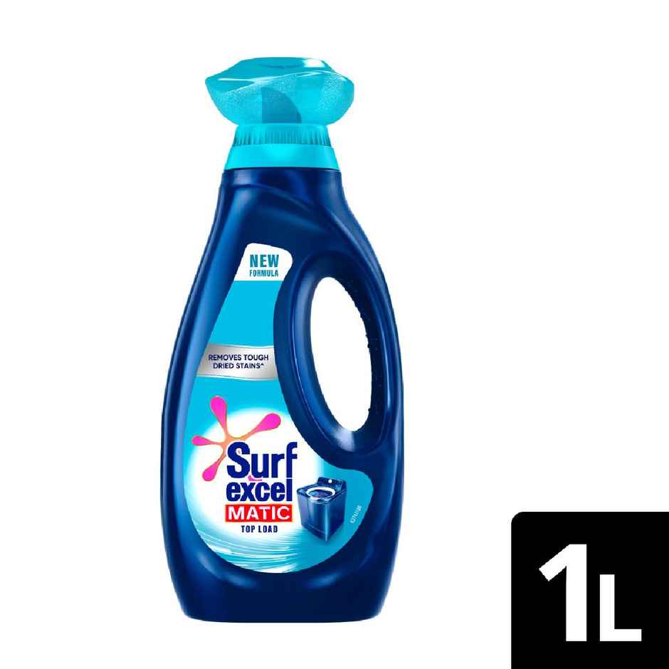 Surf Excel Matic Top Load Detergent Liquid Refill | Tough Dried Stain Removal (1L) & Comfort Morning Fresh After Wash Fabric Conditioner (860ml) Combo