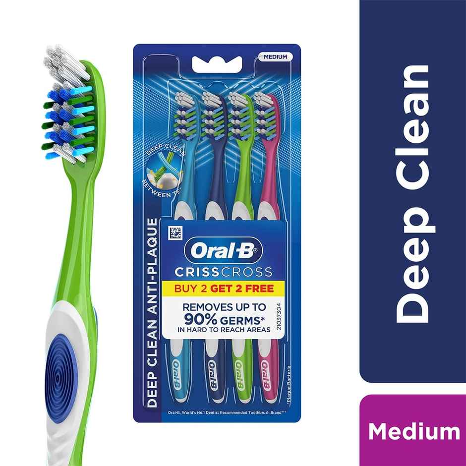 Oral-B Criss Cross Family pack Medium Toothbrushes