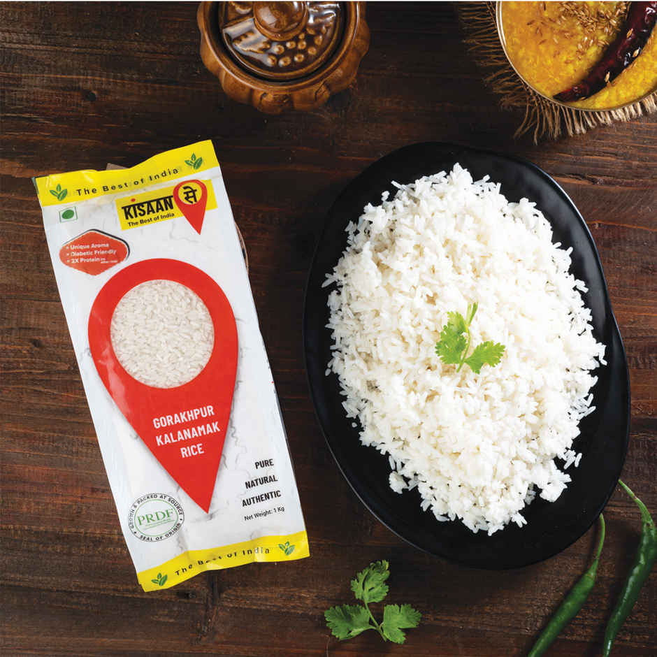 KisaanSay Sugar Free Aromatic Rice (Kalanamak Rice)