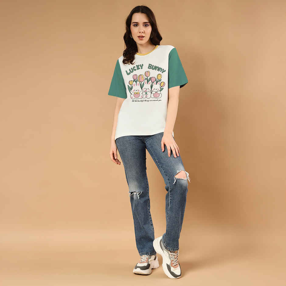 The Dry State Women's T-Shirt | WTSH 1754A 1499 | Off-White + Feldspar - M