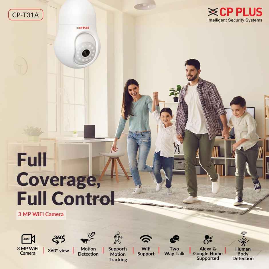 CP Plus Cp-T31A 3Mp Wi-Fi Pt Security Video Camera | 1 Channel
