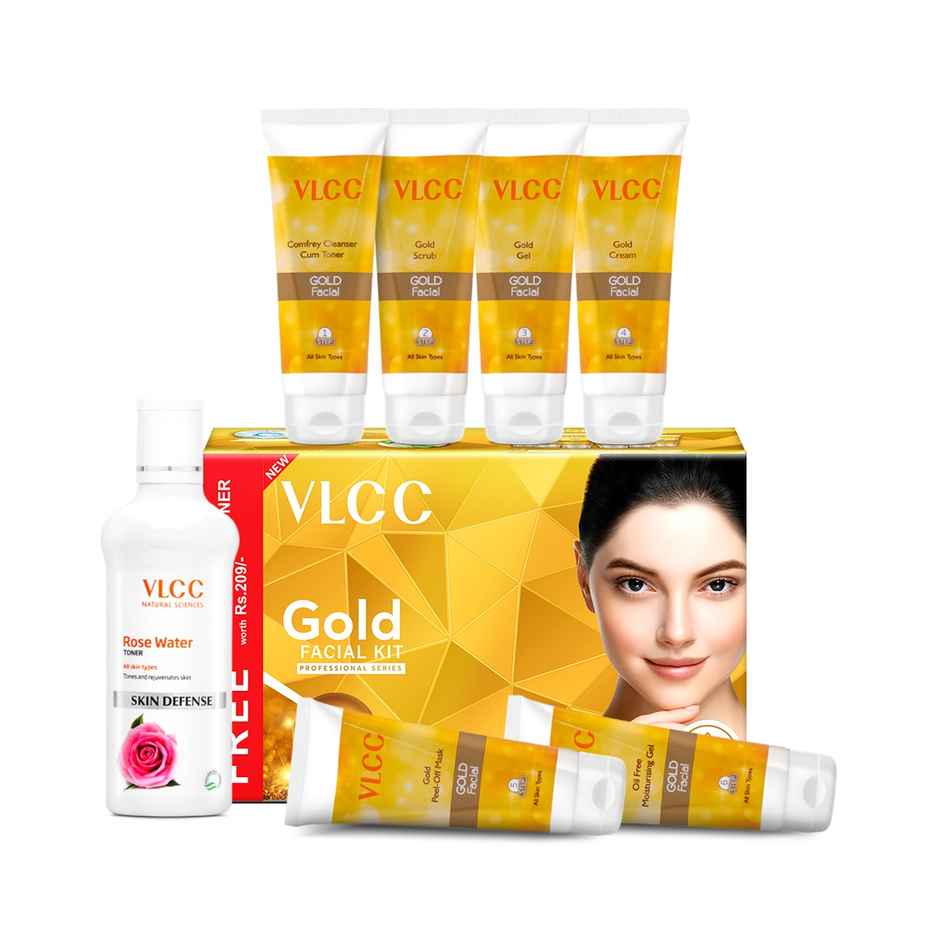 VLCC Gold Facial Kit with Rose Water Toner