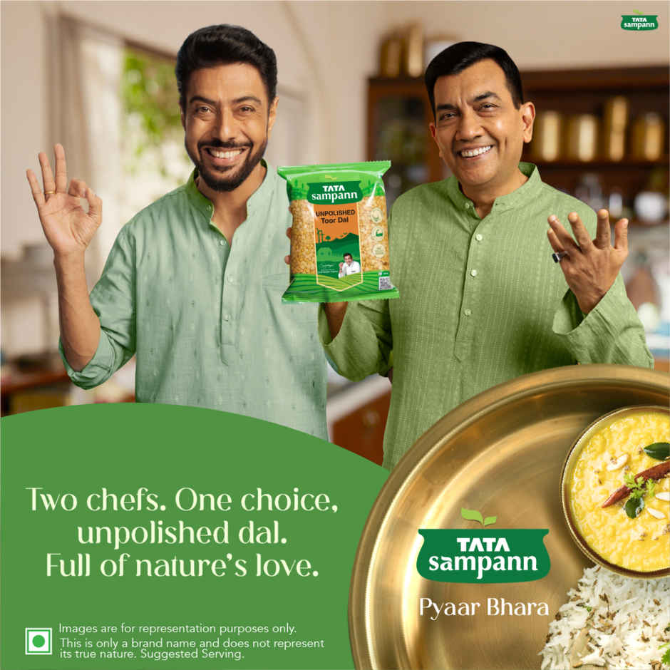Tata Sampann Unpolished Moong Dal(500gms) & Tata Sampann Unpolished Toor Dal/Arhar Dal(1kg) Combo