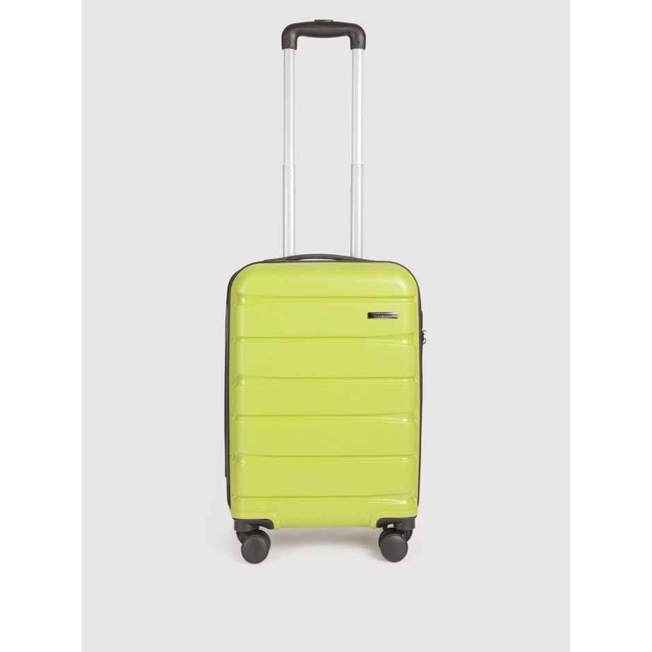 Teakwood Textured PP 32.2 L Retractable Trolley Bag | Lime Green - S