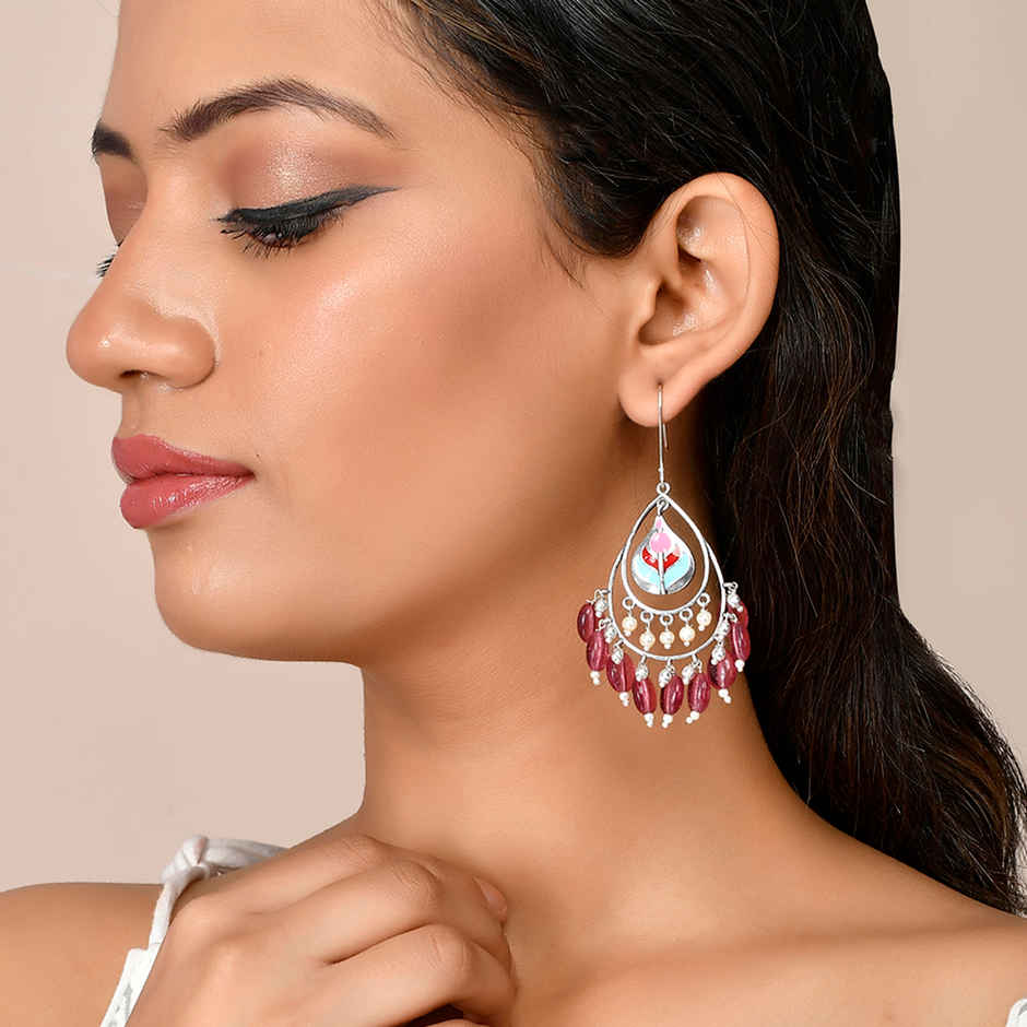 Voylla Bagh E Fiza Coloured Beads Earrings