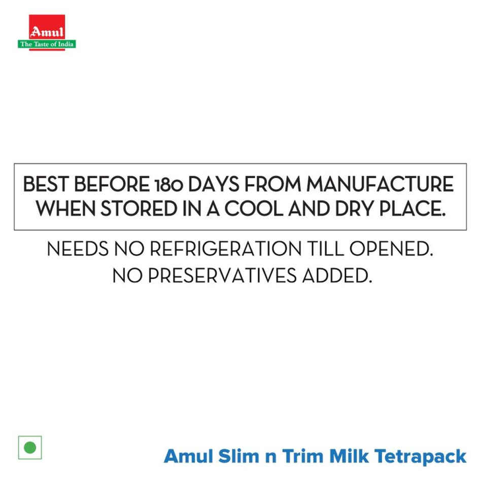 Amul Slim Trim Skimmed Milk (Tetra Pack) Combo