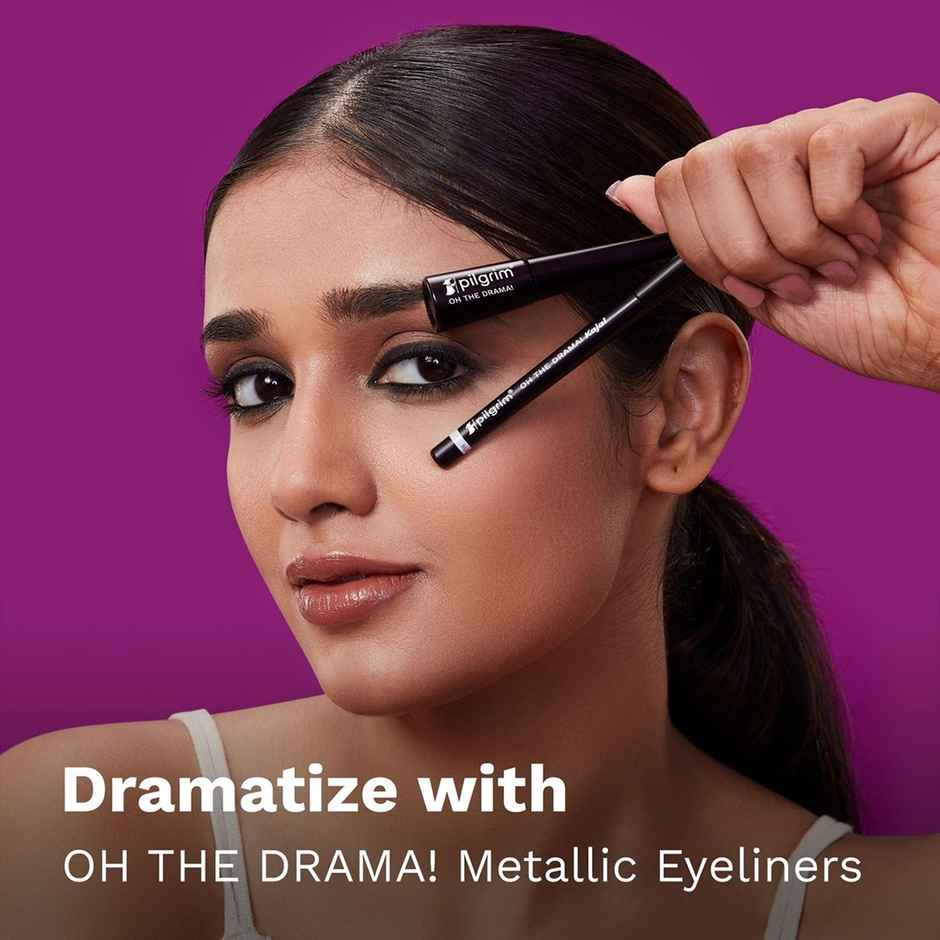 Pilgrim Oh The Drama! 12hr Stay Kajal with Argan Oil Smudge Proof & Waterproof | Black Mischief
