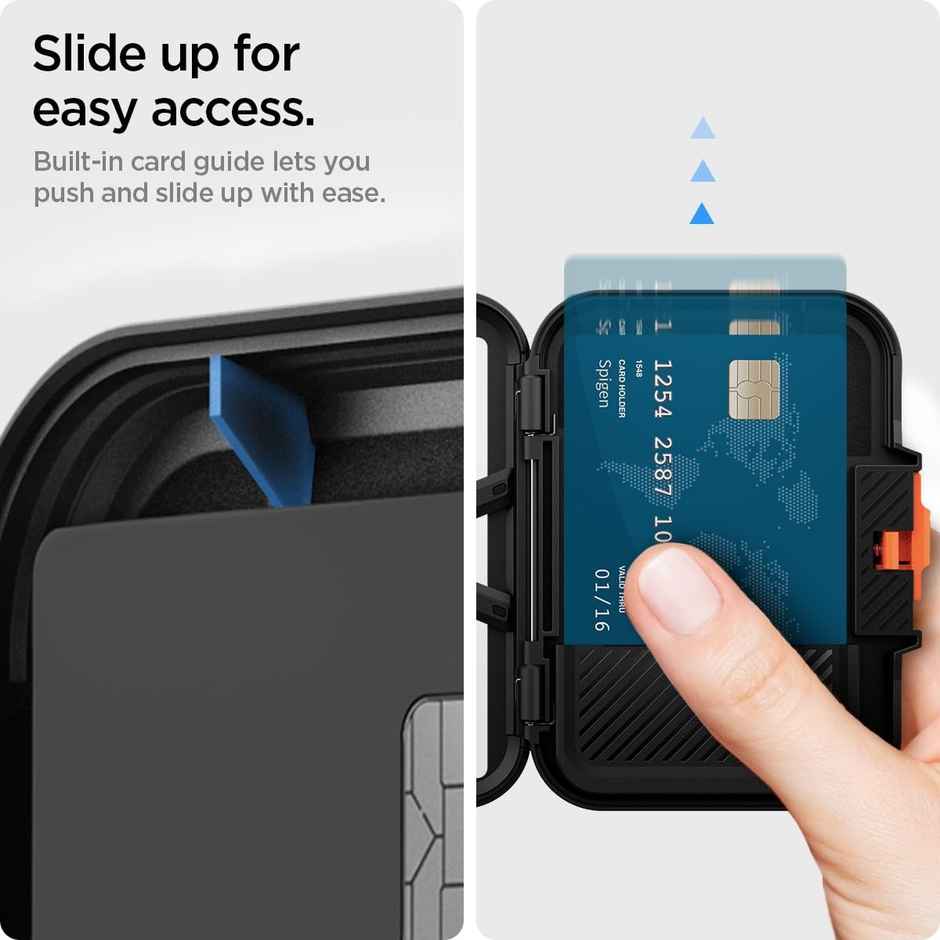 Spigen iPhone Lock Fit Wallet with Magsafe Black