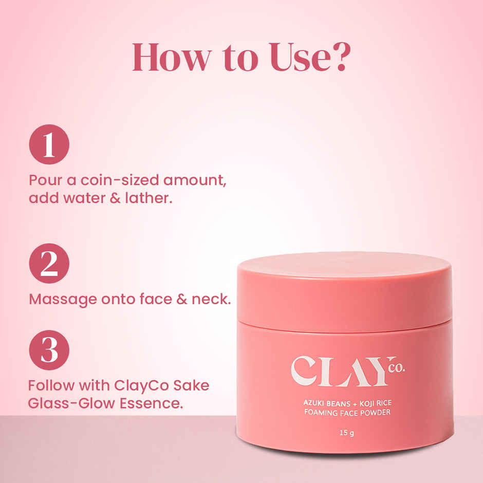Clayco Azuki Beans + Koji Rice Foaming Face Powder