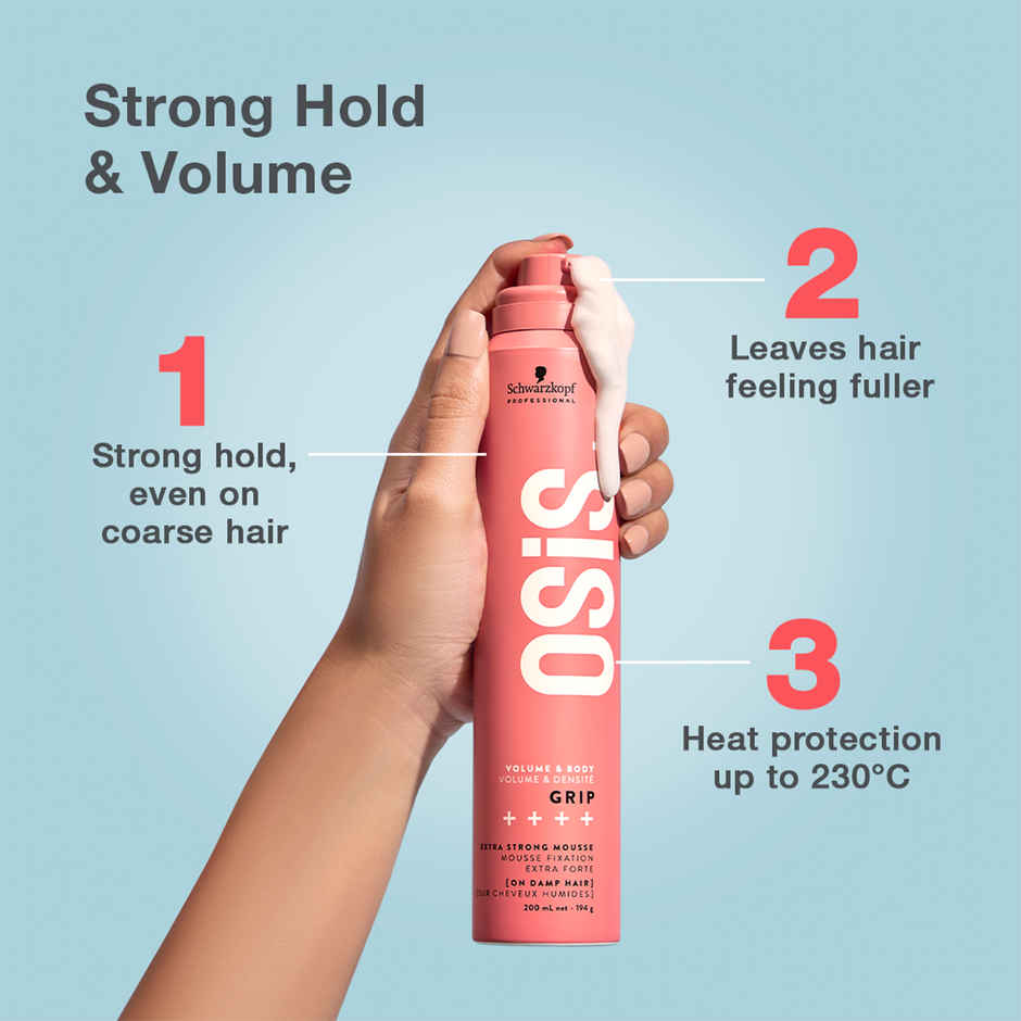 Schwarzkopf Professional OSiS+ Grip Extra Strong Hair Styling Mousse