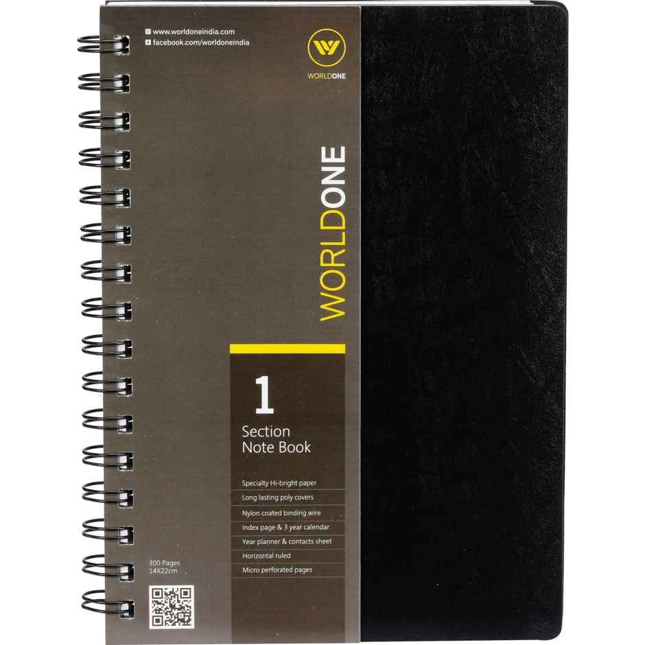 Worldone Single Subject Wiro Notebook B5 | Ruled | 160 Pages