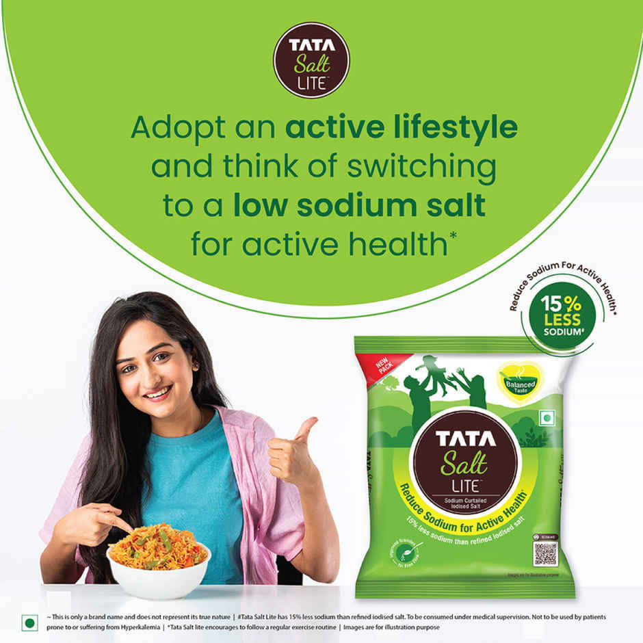 Tata Salt Lite | 15% Low Sodium Iodized Salt