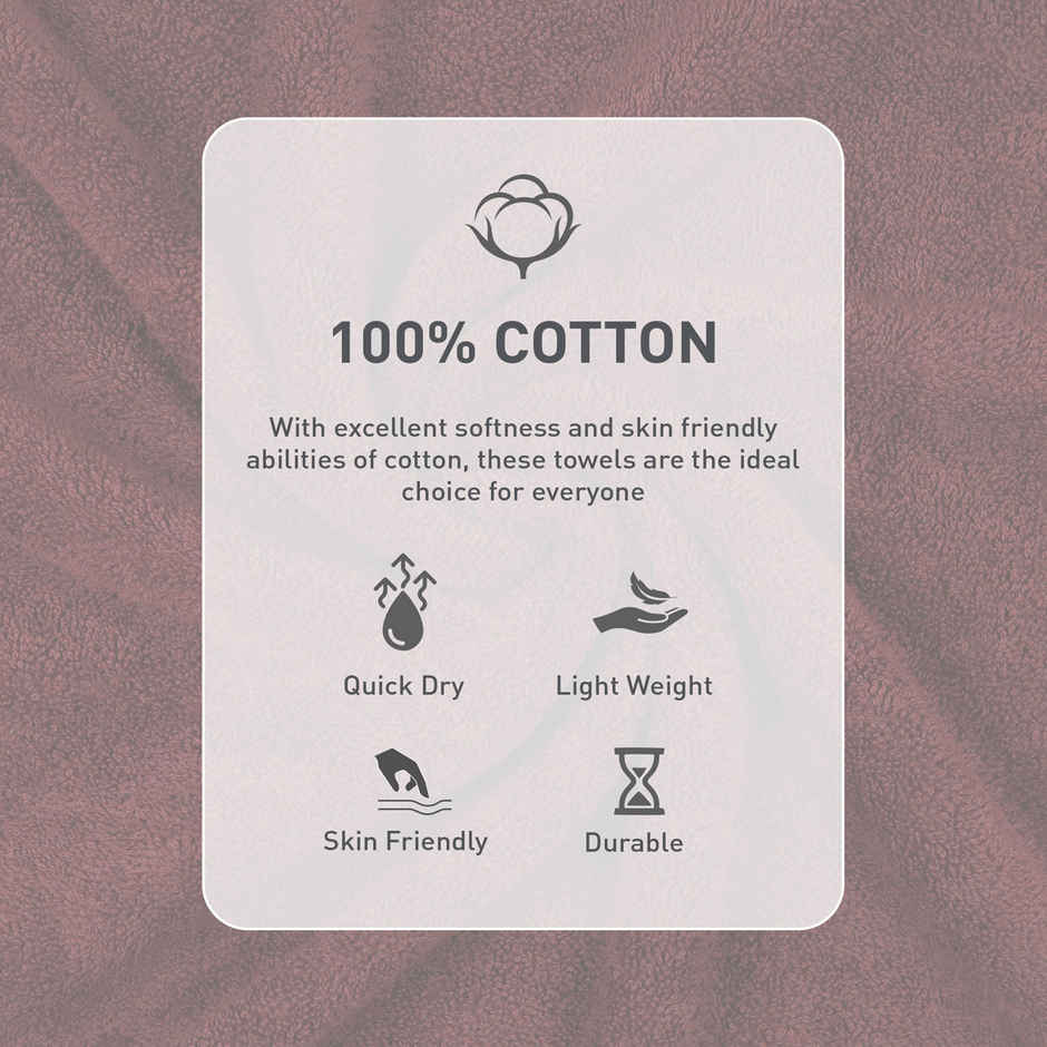 myTrident Urban Comfort Cotton Bath Towel | Wine Red