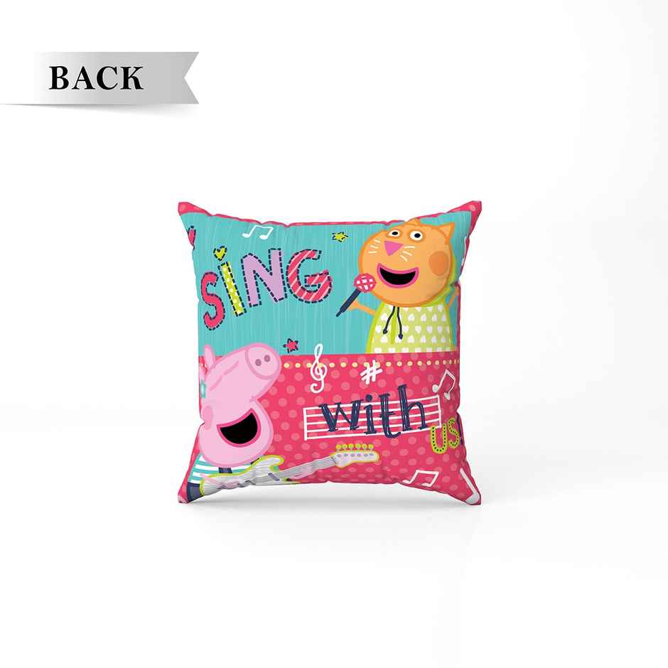 Sassoon Peppa Pig Reversible Printed Filled Cushion | Pink | 40 x 40 cm