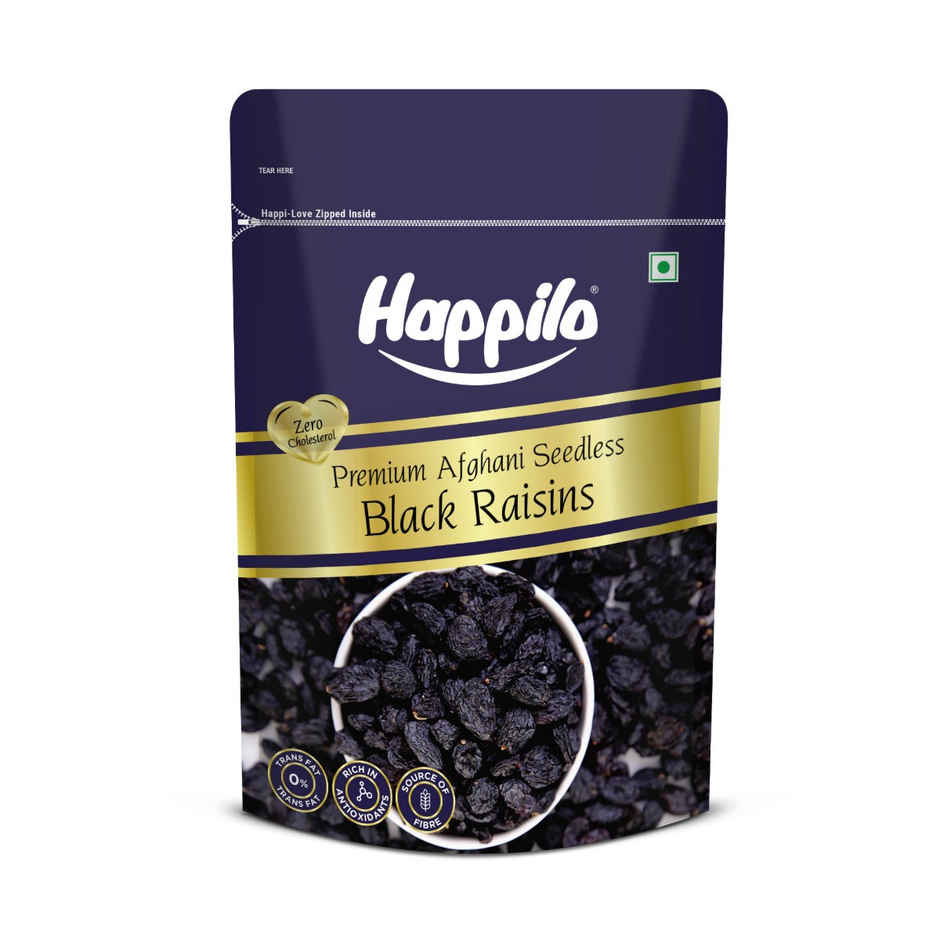 Happilo Premium Afghani Seedless Black Raisins