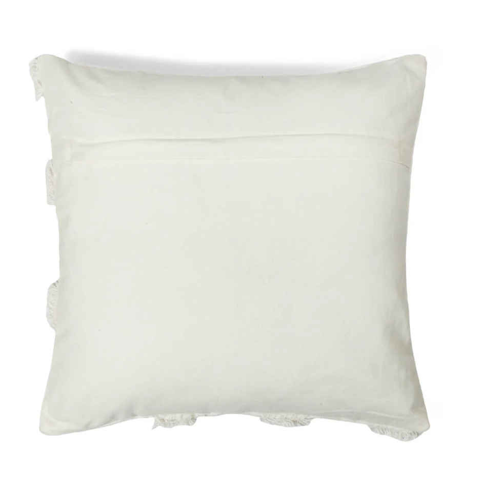 Sashaa World Cotton Cushion Cover | White