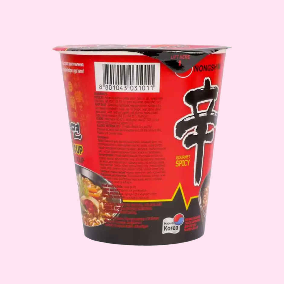Nongshim Korean Shin Ramyun Cup Noodle Soup Veg