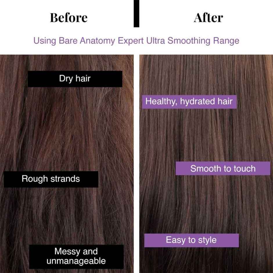 Bare Anatomy Ultra Smoothing Hair Serum Smoothens Hair For Dry & Frizzy Hair