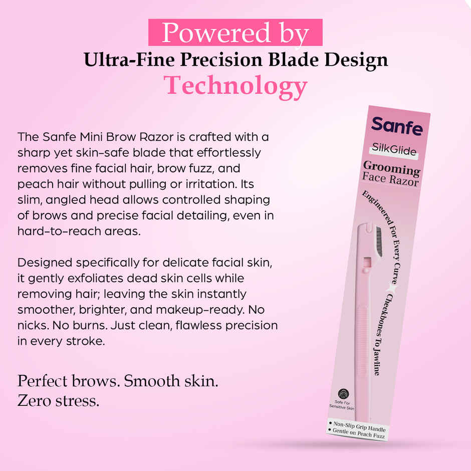 Sanfe SilkGlide Mini Brow Razor For Painless Hair Removal
