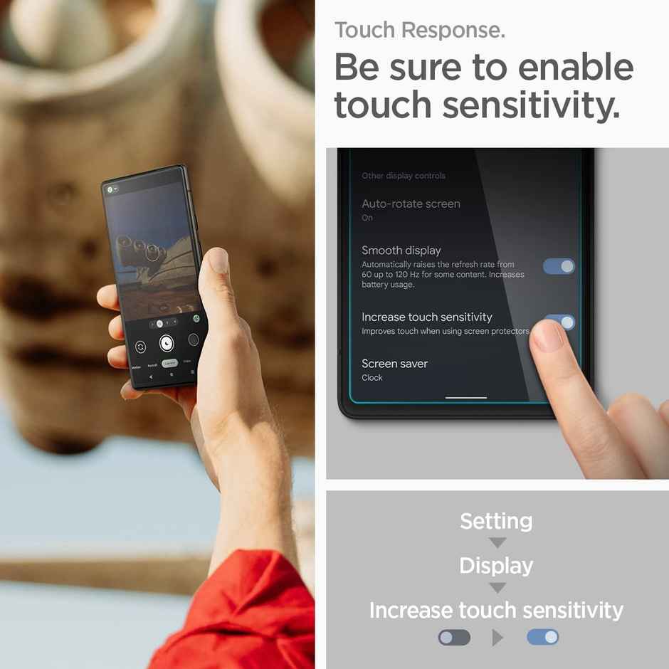 Spigen Alignmaster Tempered Glass Screen Protector Guard For Google Pixel 6a - 2 Pack