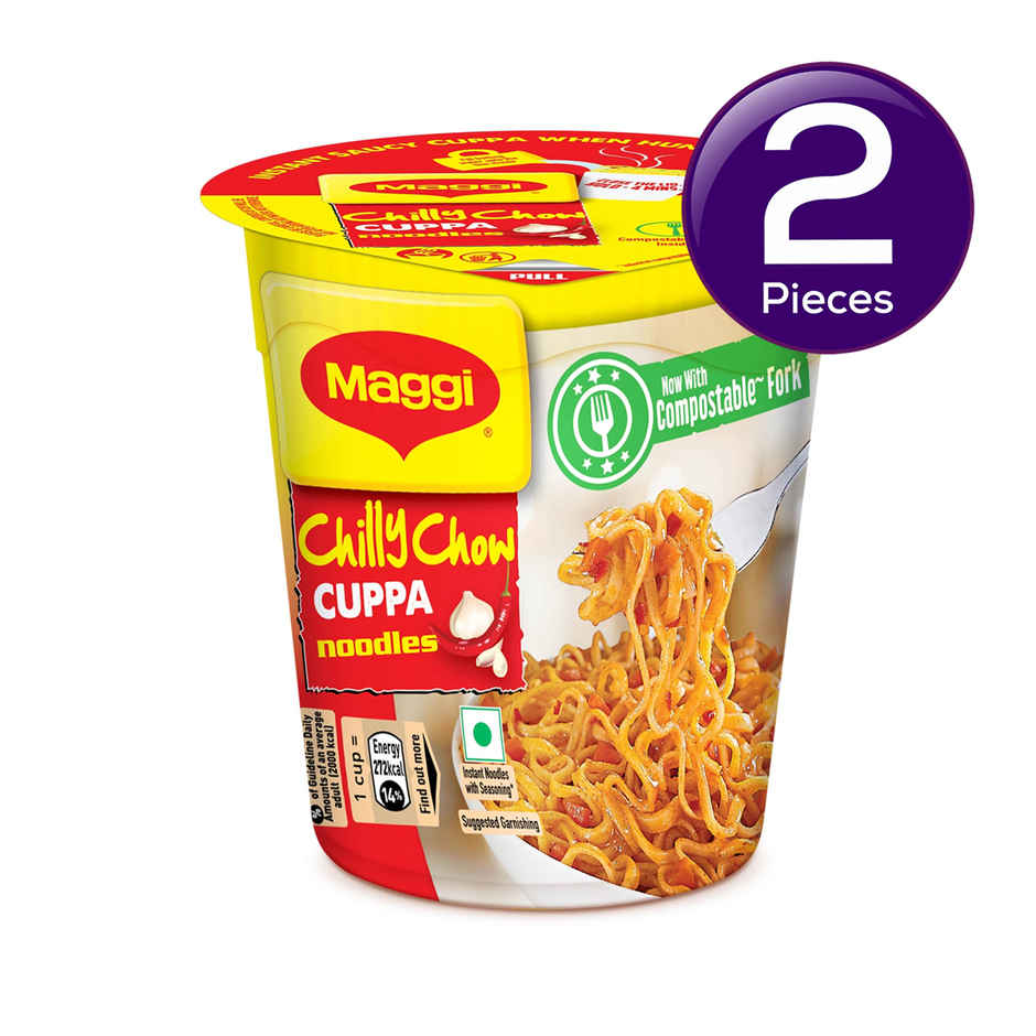 Maggi Chilly Chow Cuppa Instant Noodles 70 g Combo