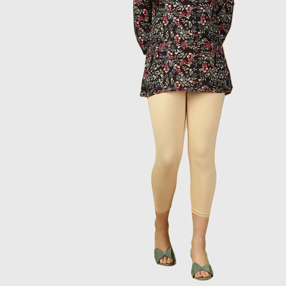 PYNK By Lux Cozi Super Soft 360 Stretch Premium Cotton Capri | Skin | Free Size