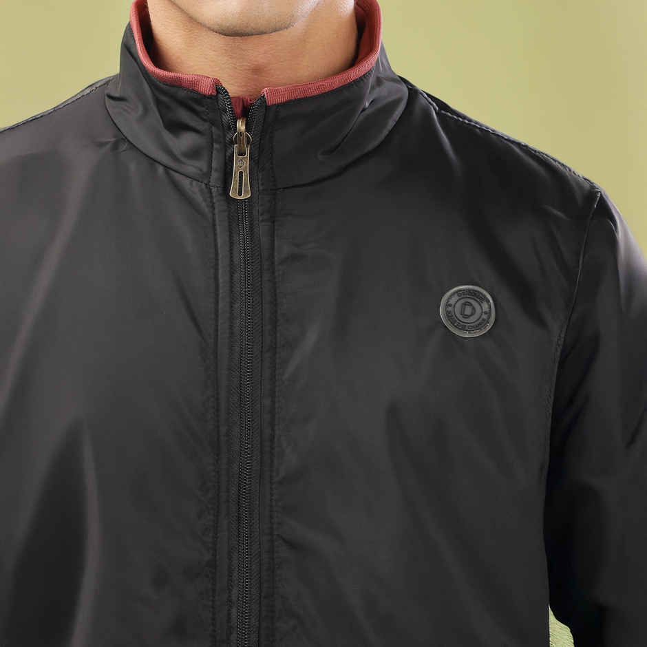 Dollar Jacket For Men - Casual Zipper Bomber For Winter | Mamwj 901 | Black | L