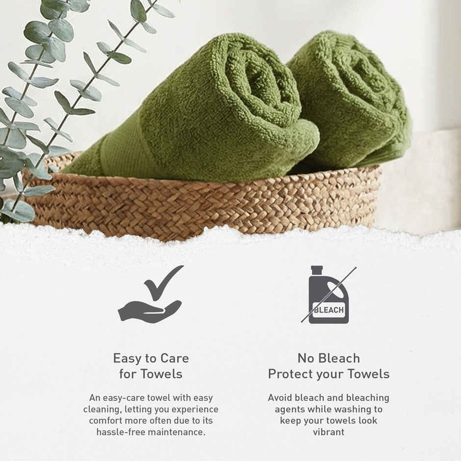 Mytrident Urban Comfort Cotton Bath Towel | Olive