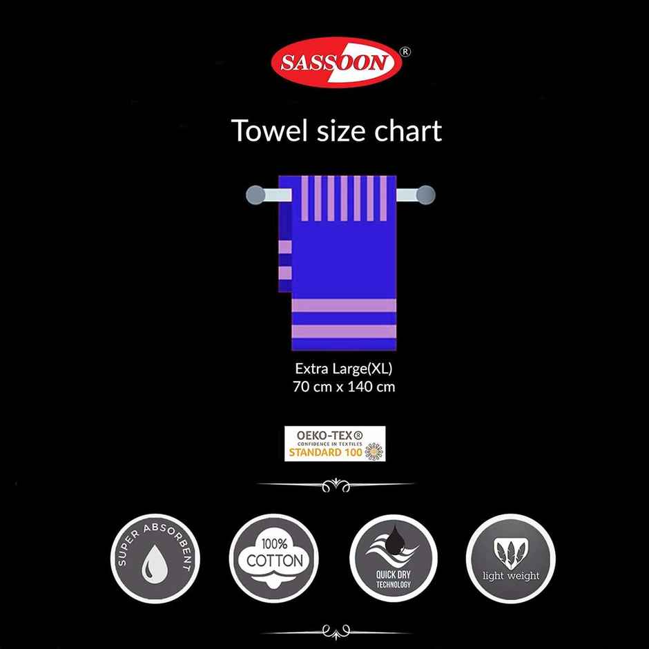 Sassoon Anatolia 100% Cotton Large Bath Towel | Pink | 70 x 140 cm