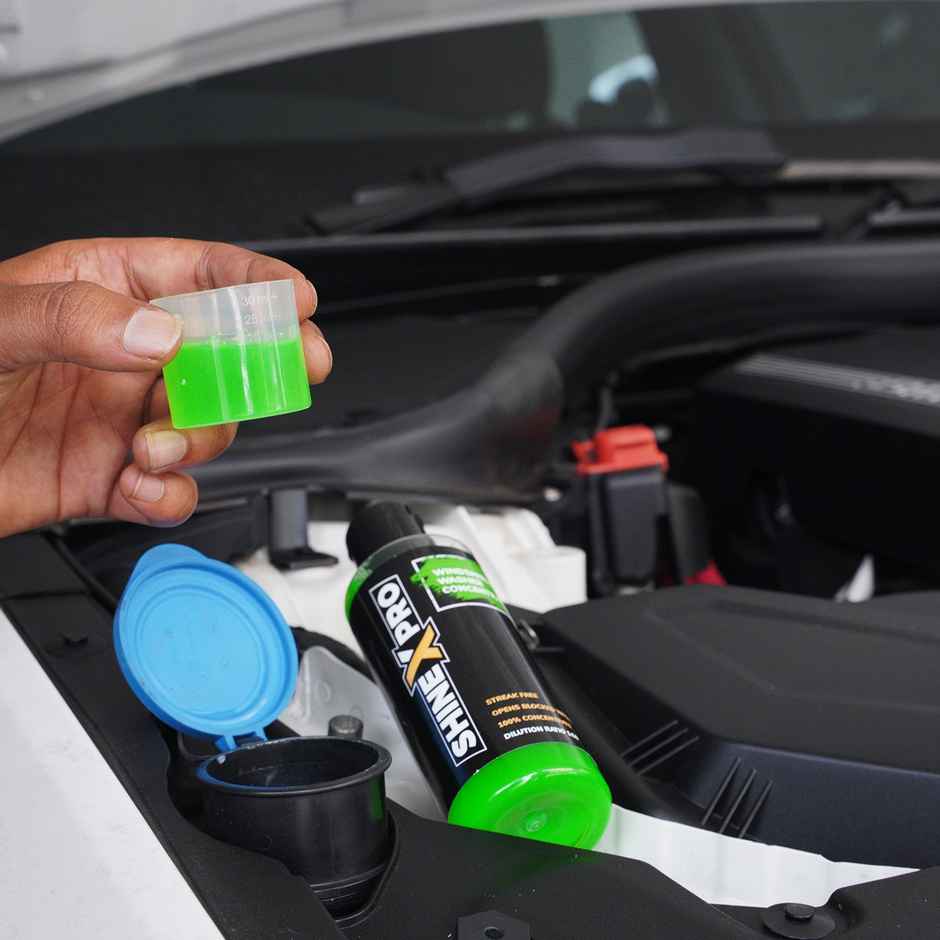 ShineXPro Windshield Washer Fluid For Car | Concentrate (1:50) | Streak Free | Softens Water