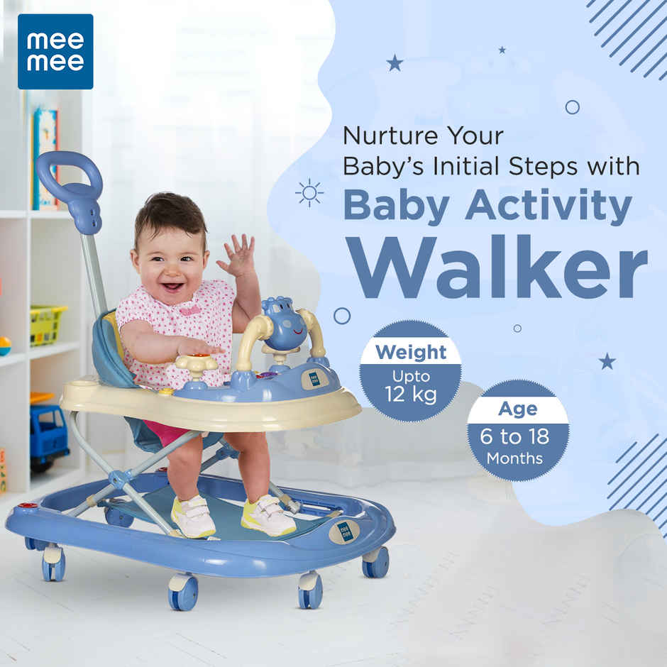 Mee Mee 360 Baby Activity Walker | 6 to 18 Months | 15kg | Blue