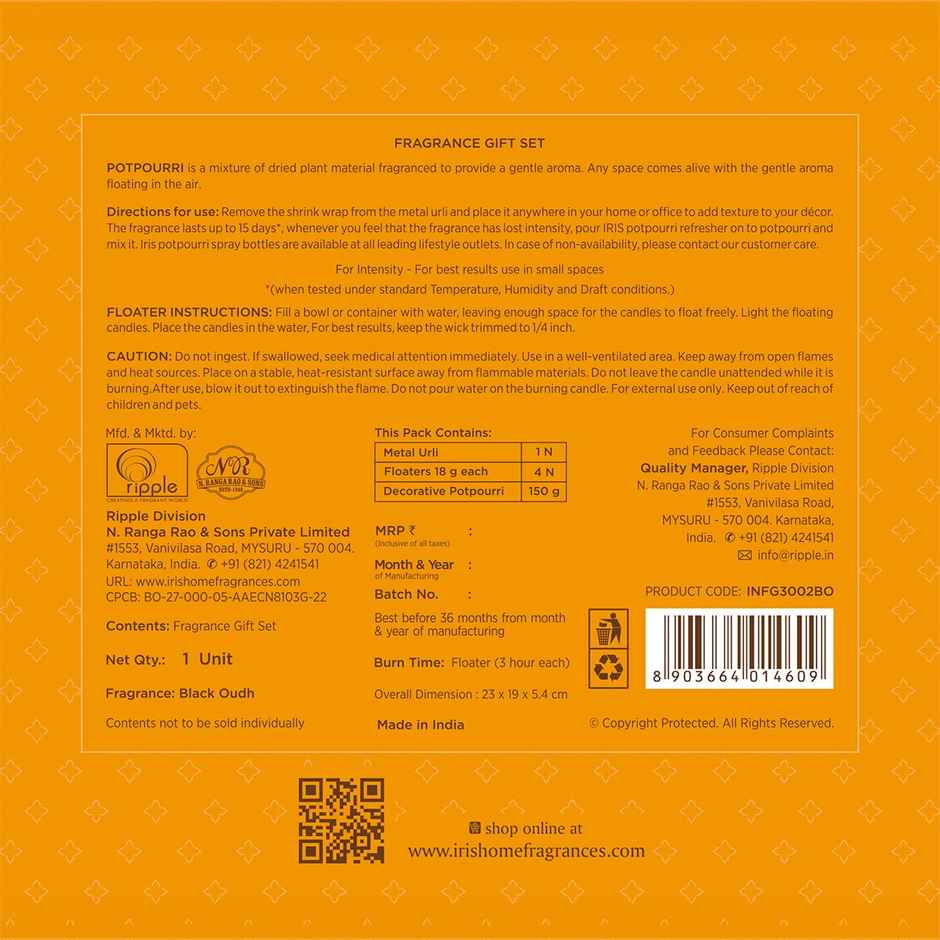 Urli Gift Box with Fragranced Potpourri and Floating Candles | Gift Hampers | Iris