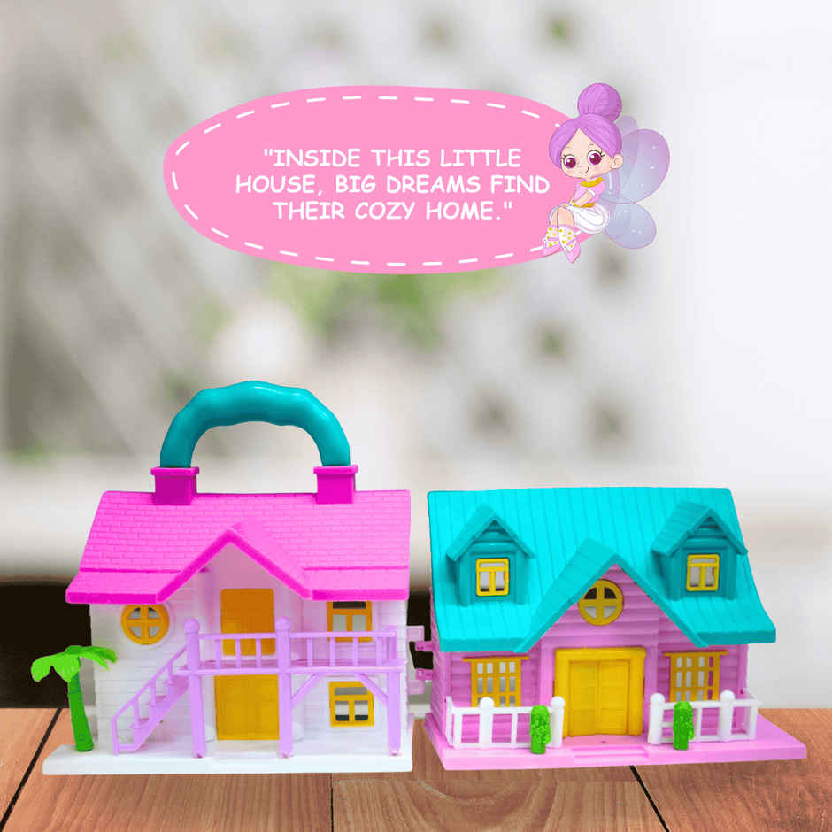 Toytales Pink Doll House | Play Set Toys For Girls | Gift For Girls | Birthday Gift