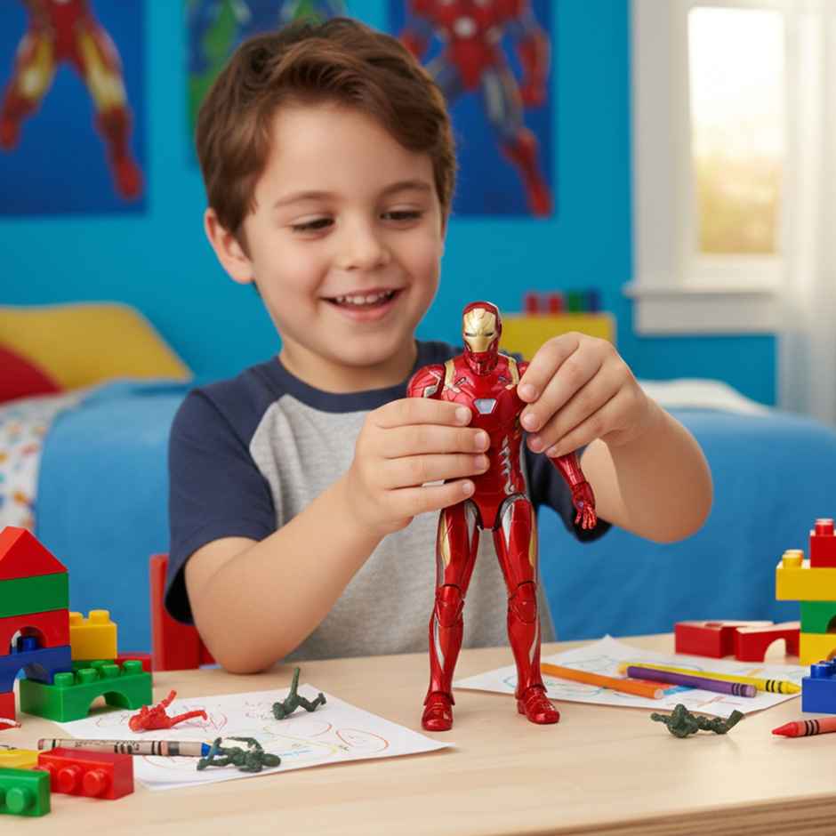 Striders Licensed Marvel Iron Man MK46 Toy Figure with Stand | 7 inch